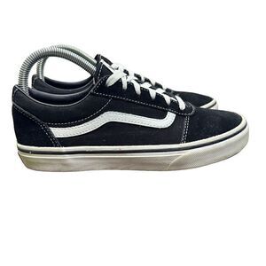 Vans Unisex Black/White Old Skool Skate Fashion Sneakers size youth 5.5